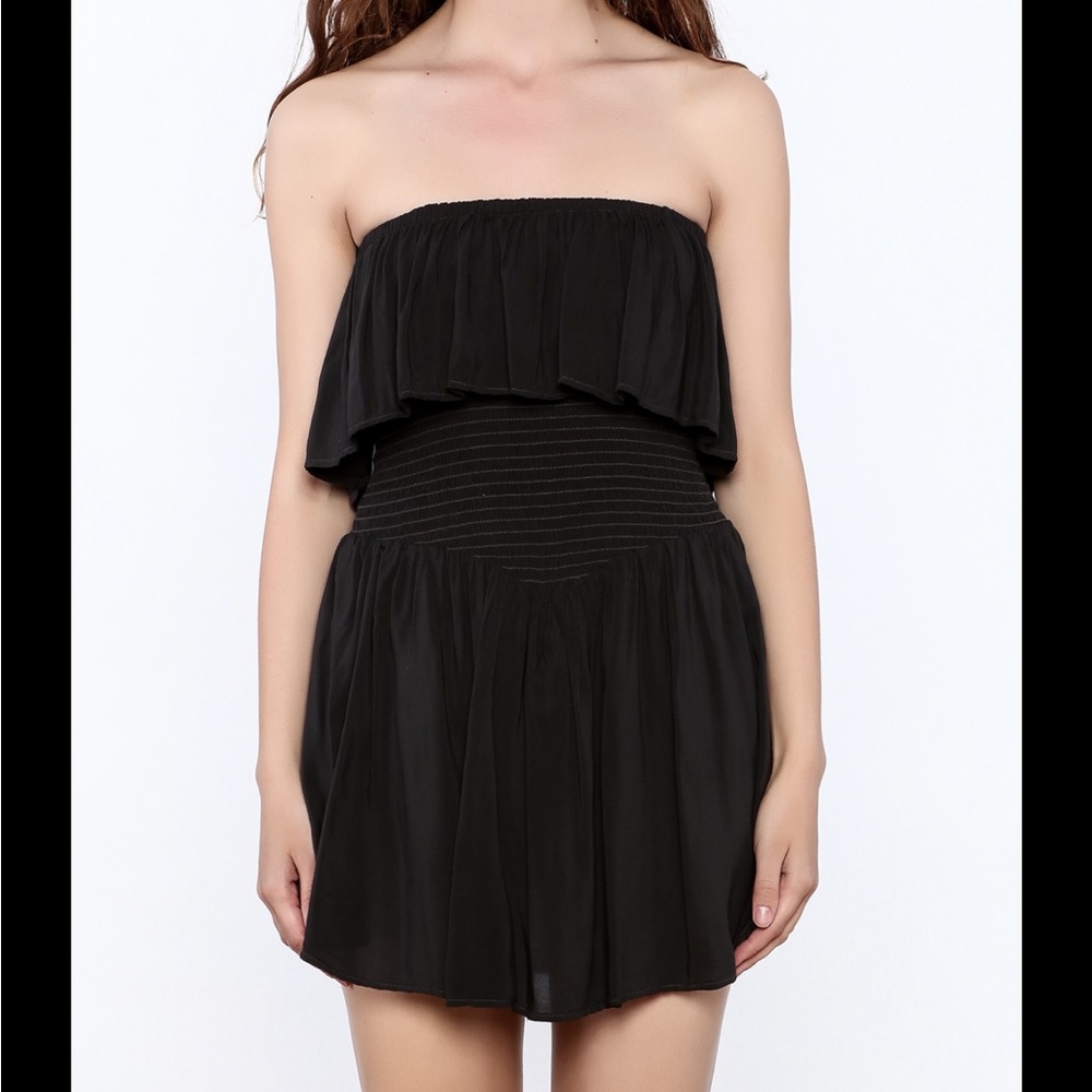 Blue life black romper